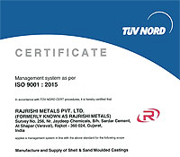 An ISO 9001:2008 Certificate